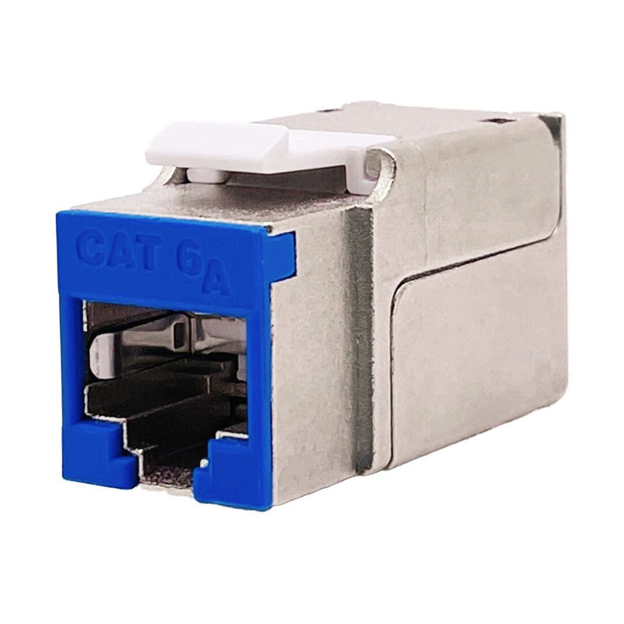 Category 6A Shielded Keystone Punch Down Jack with Colored Bezel