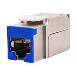 Category 6A Shielded Keystone Punch Down Jack with Colored Bezel