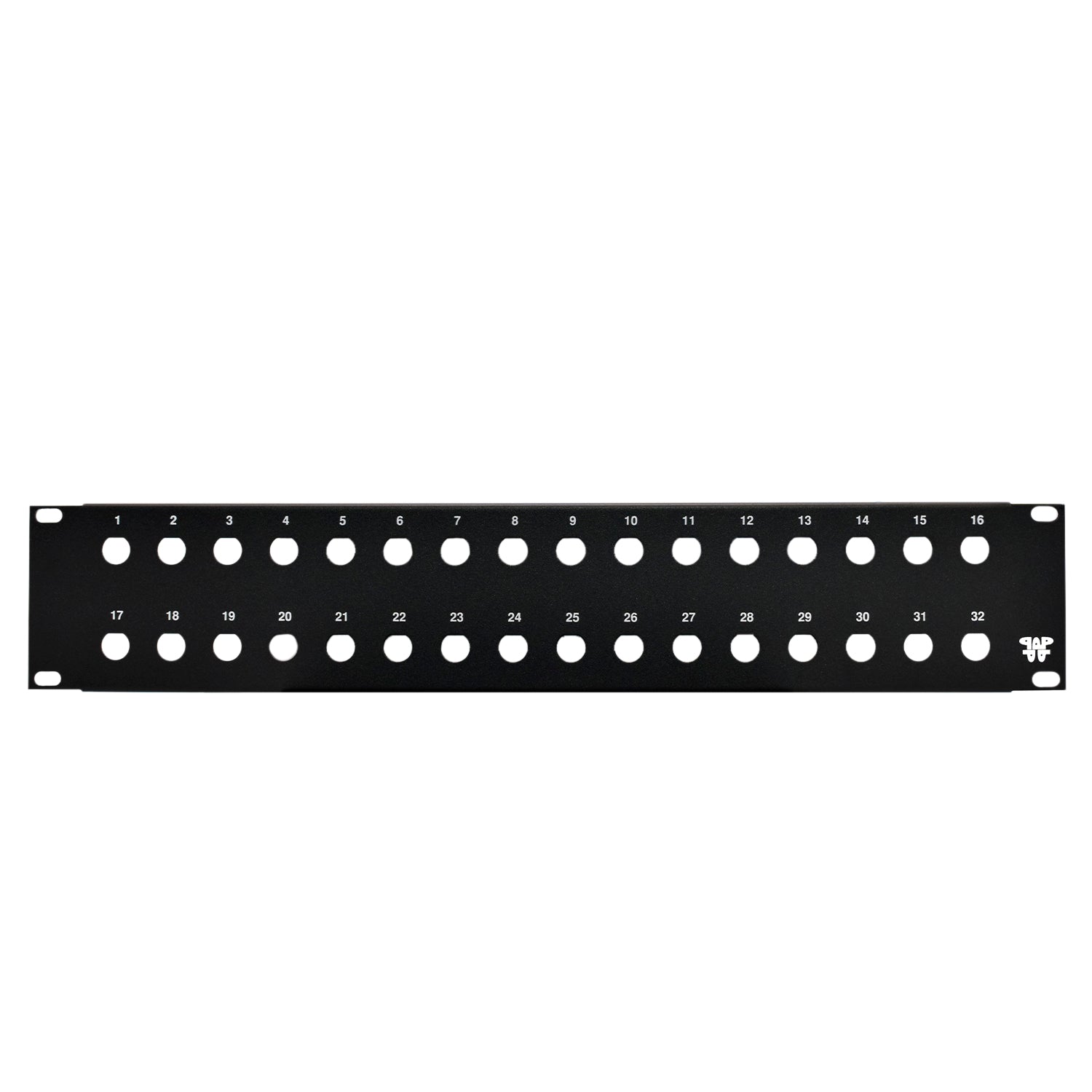 32 Port 1/2" Blank Feedthru Panel