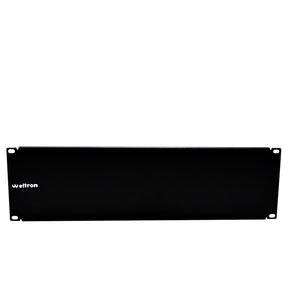 A black 3RU flanged blank filler panel with the brand name 'WELTRON' visible on the lower right corner.