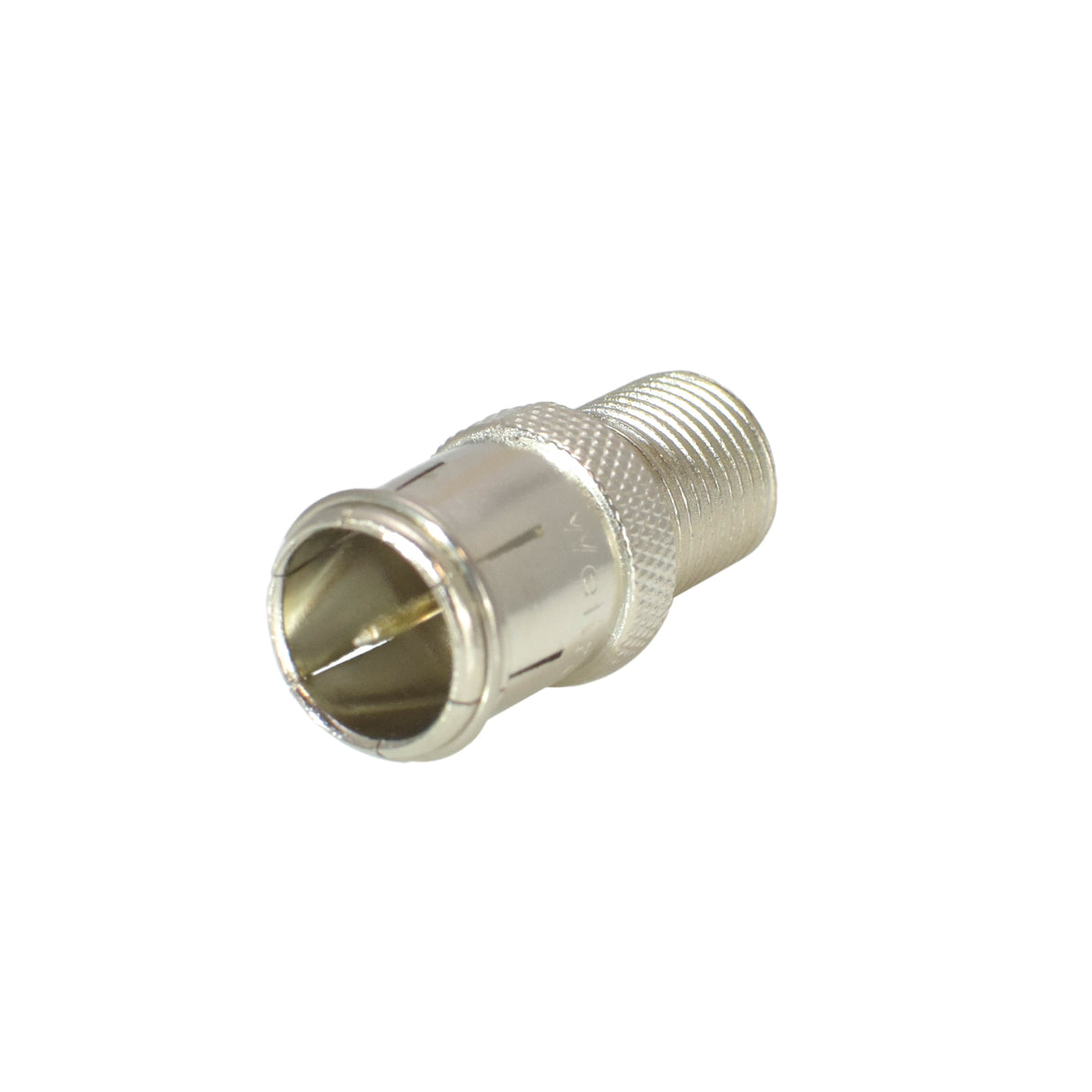 F-Type Push-On Male Plug to F-Type Screw-on Female Jack