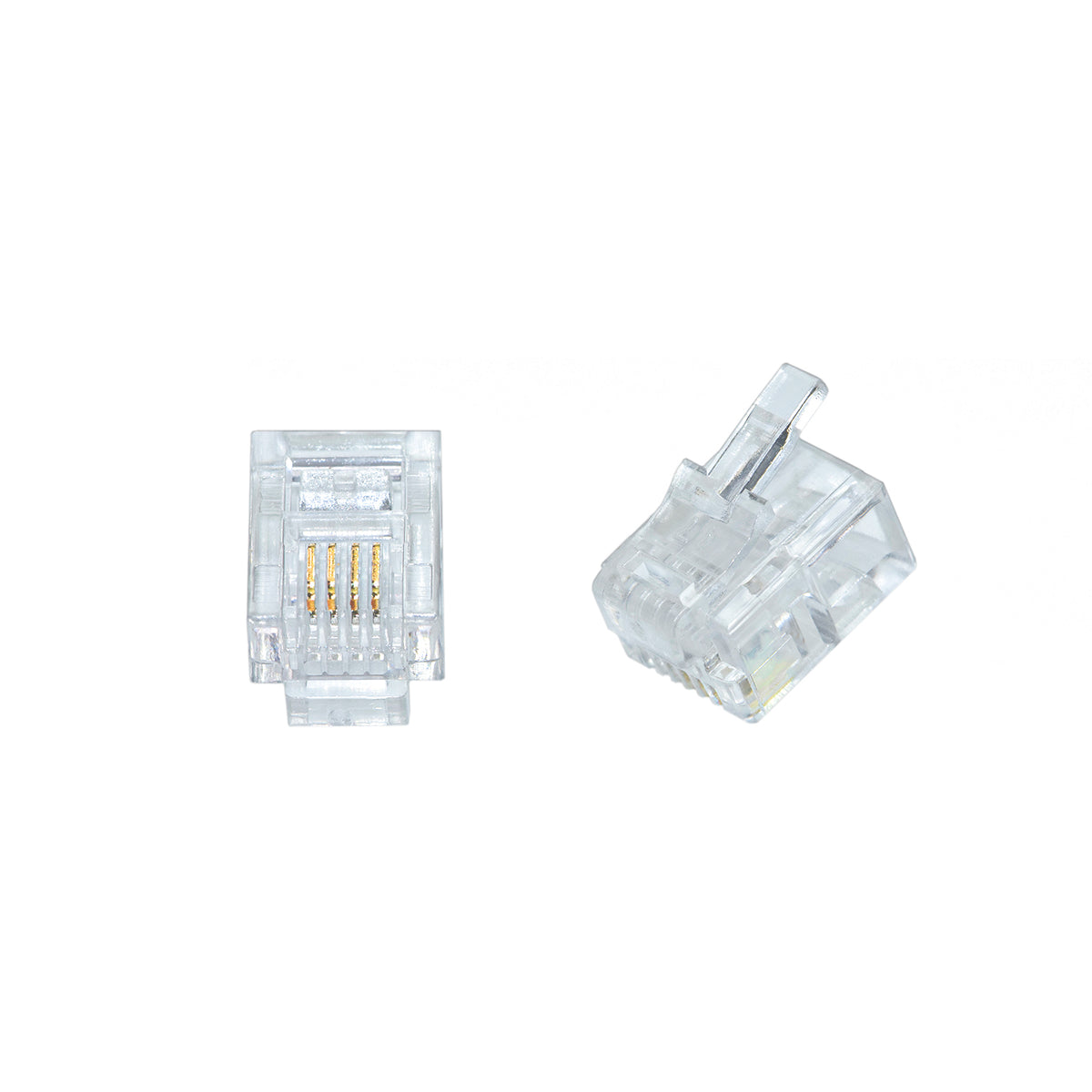 44-751-4R , RJ-11, 6P4C Modular Plug for Round Cable 100 Pack WELTRON ...