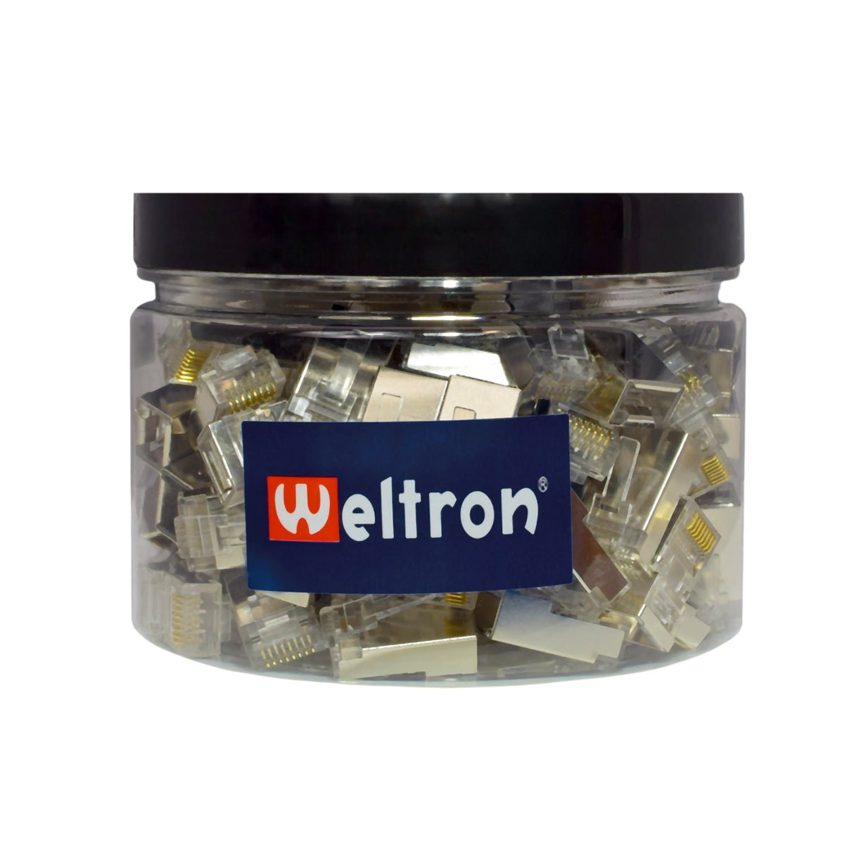 RJ-45, 8P8C Modular Plug for Cat5e Shielded Round Cable