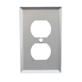 Stainless Steel Duplex Faceplate Single Gang