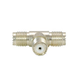 Mini UHF Female Jack to (2) Mini UHF Female Jack T Type