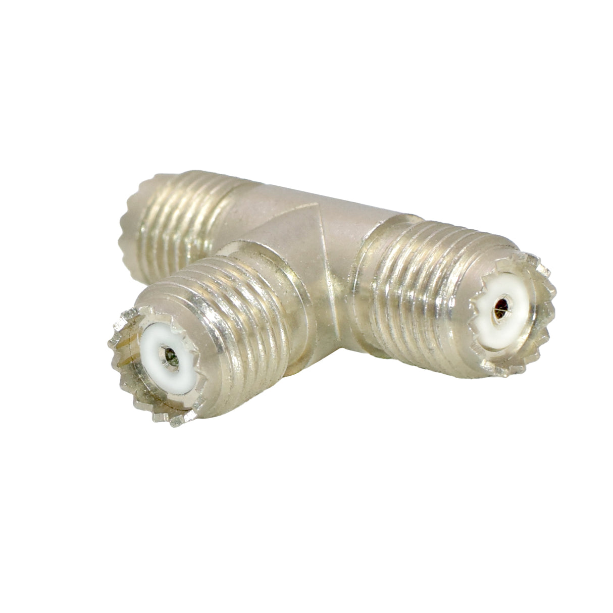 Mini UHF Female Jack to (2) Mini UHF Female Jack T Type
