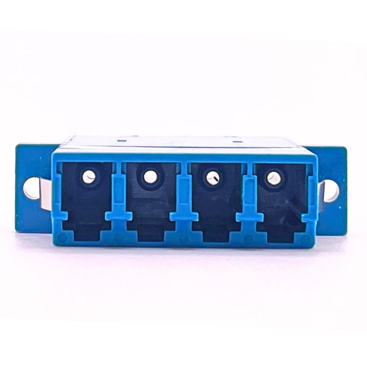 LC/UPC to LC/UPC Quad Single Mode Fiber Optic Coupler with Flange