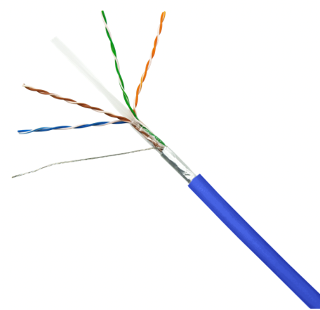 Category 6A 28AWG F/UTP Shielded Solid CM Bulk Wire
