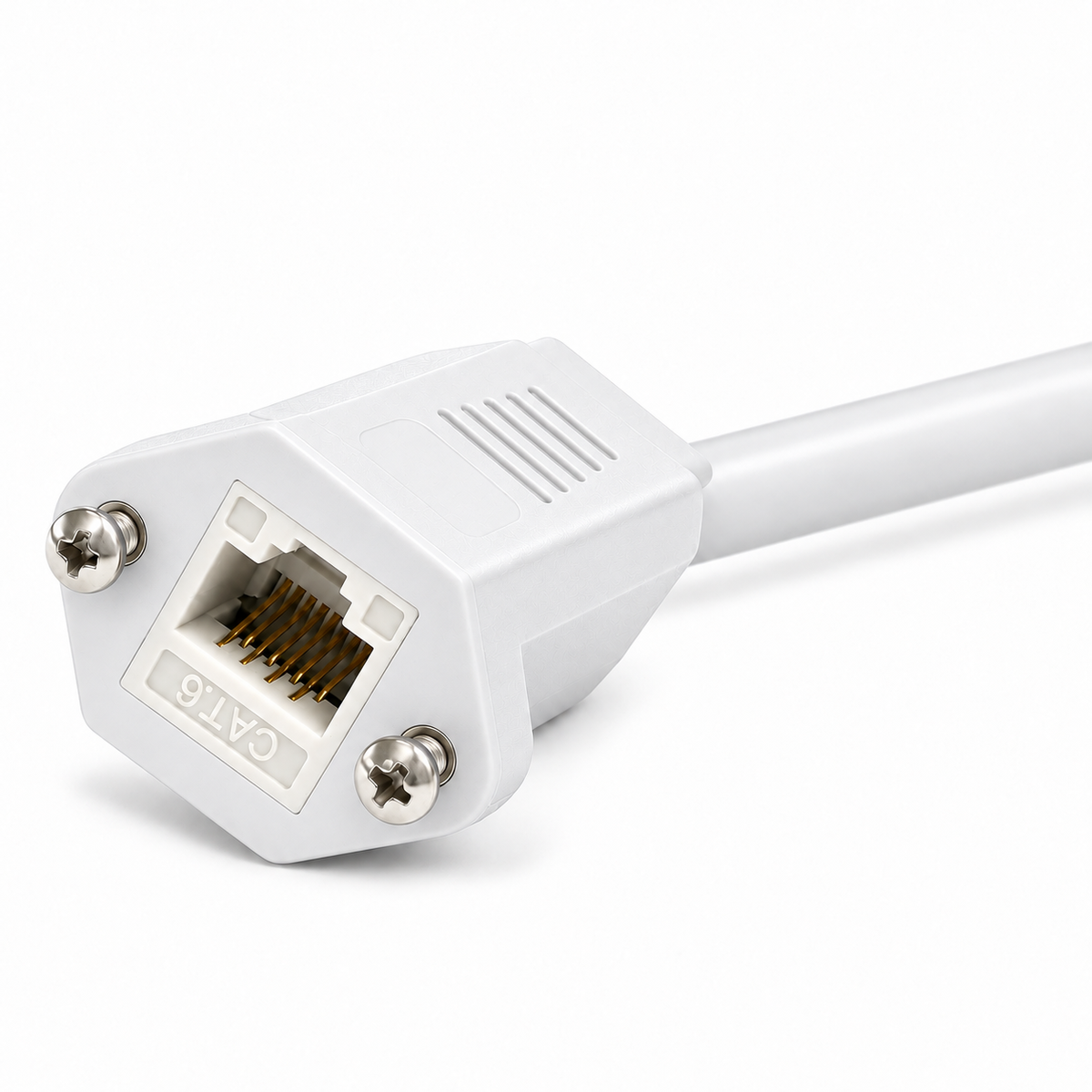 Weltron Panel-Mount Cat6 Ethernet Cable